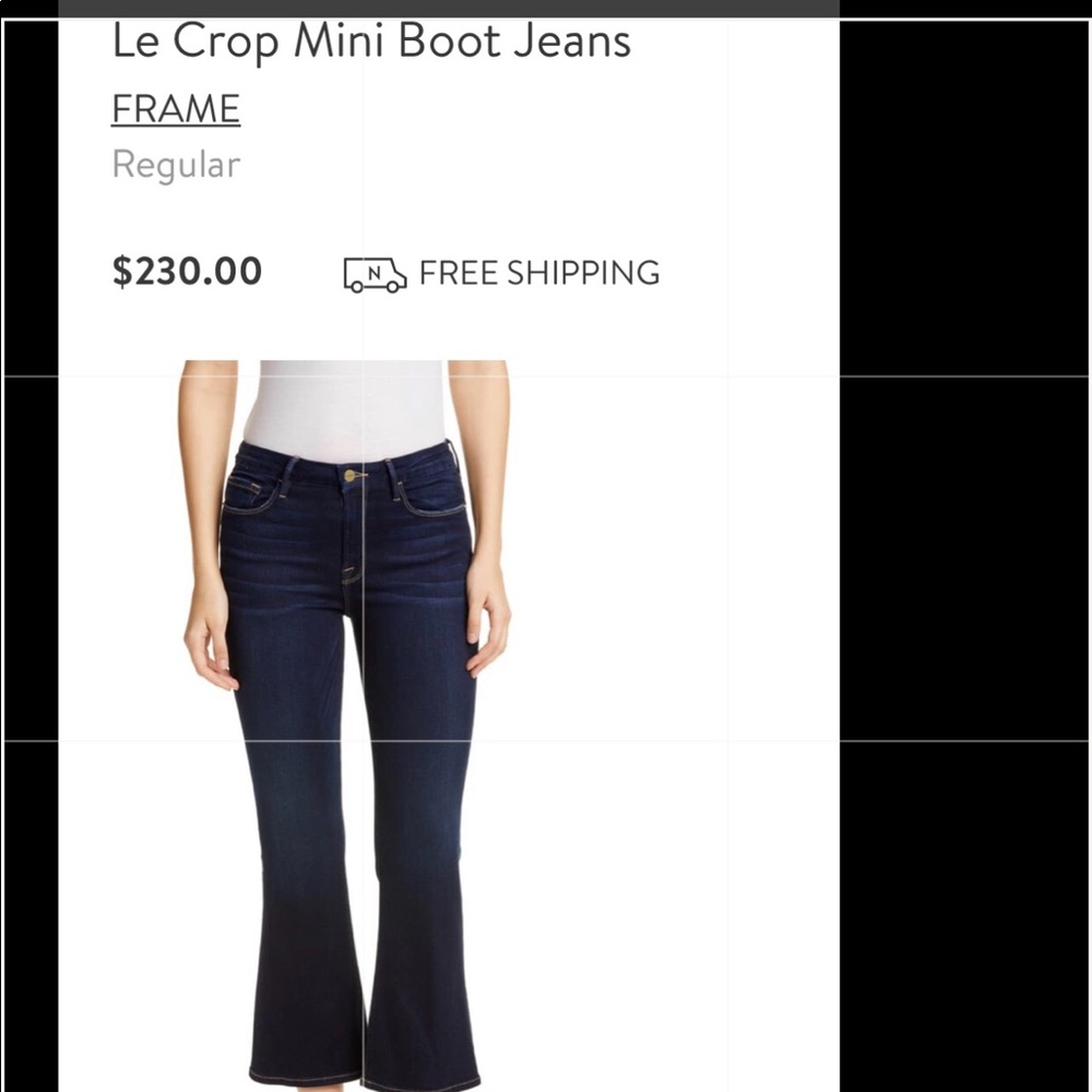 Size 26 Frame Denim Pants Le Crop Mini Boot